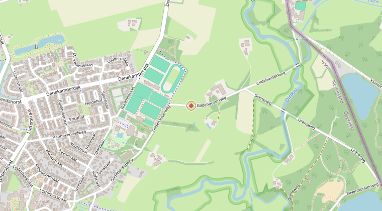 Kaart van de omgeving van de melding