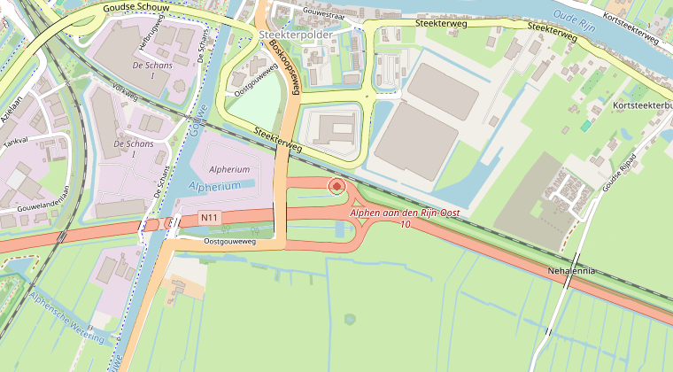 Kaart van de omgeving van de melding