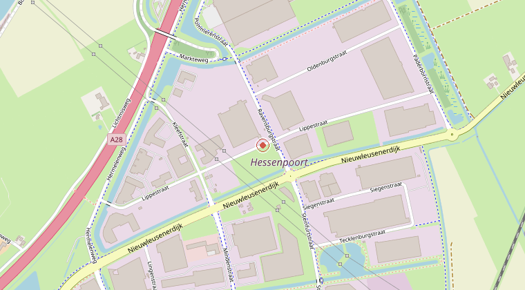 Kaart van de omgeving van de melding