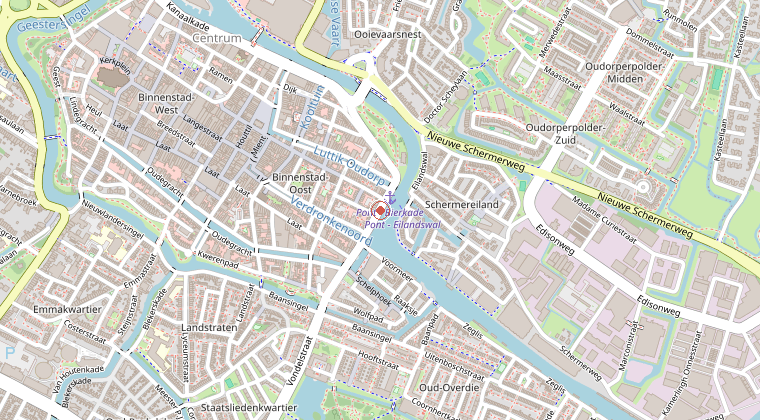 Kaart van de omgeving van de melding