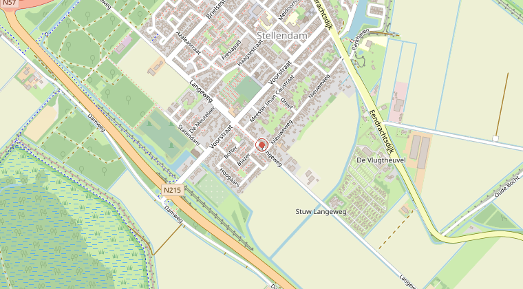 Kaart van de omgeving van de melding