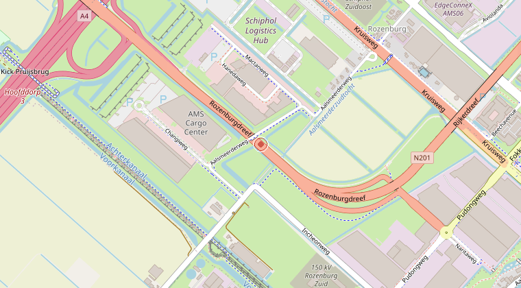 Kaart van de omgeving van de melding