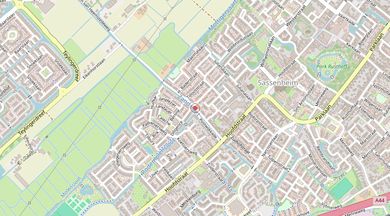 Kaart van de omgeving van de melding