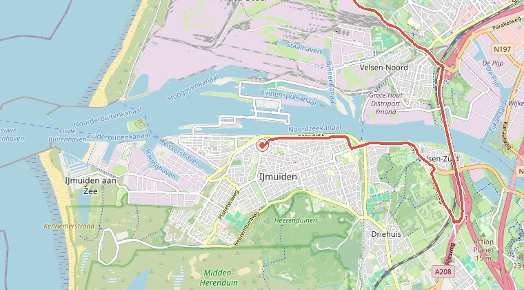 Kaart van de omgeving van de melding