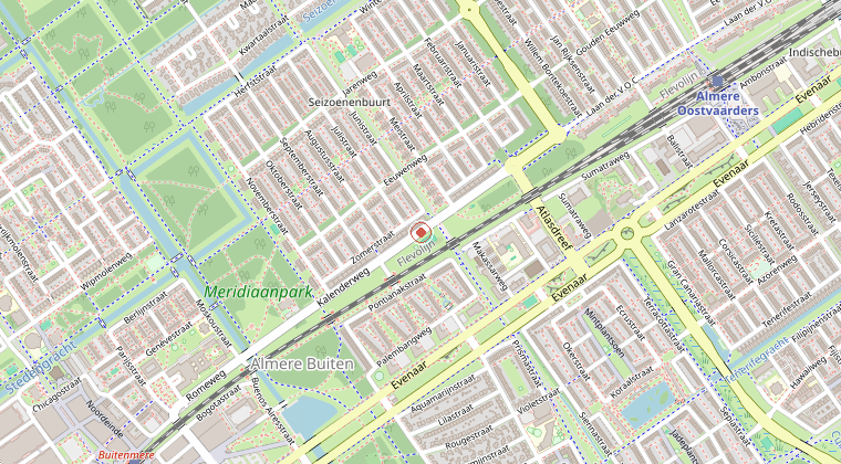 Kaart van de omgeving van de melding