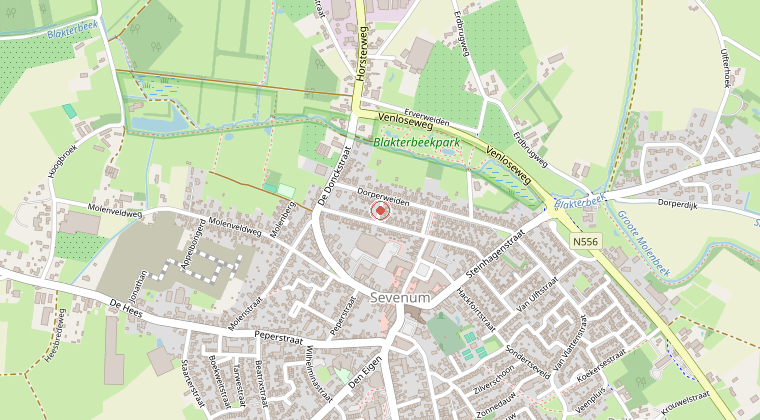 Kaart van de omgeving van de melding