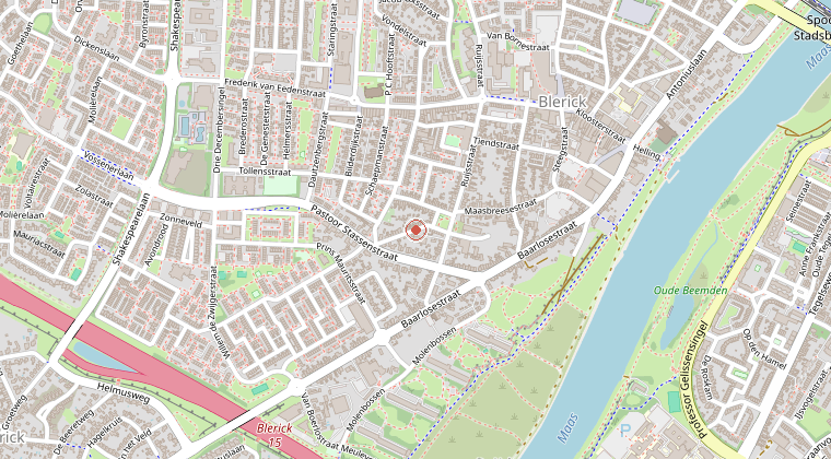 Kaart van de omgeving van de melding