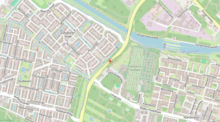 Kaart van de omgeving van de melding