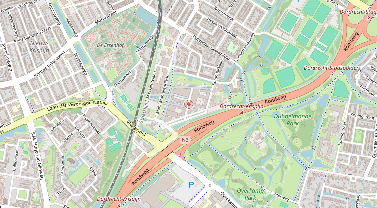 Kaart van de omgeving van de melding