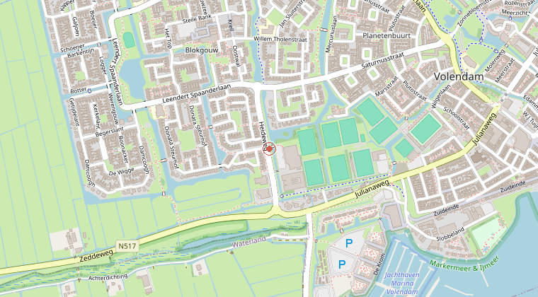 Kaart van de omgeving van de melding