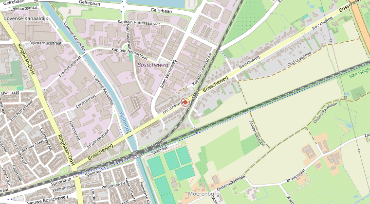 Kaart van de omgeving van de melding