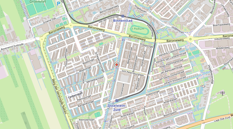 Kaart van de omgeving van de melding