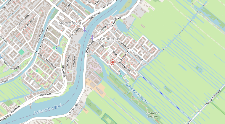 Kaart van de omgeving van de melding