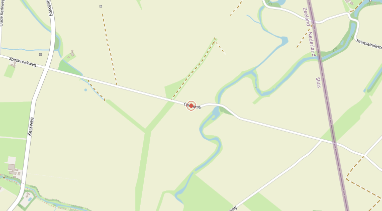 Kaart van de omgeving van de melding