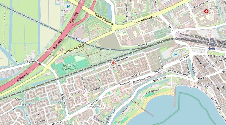 Kaart van de omgeving van de melding
