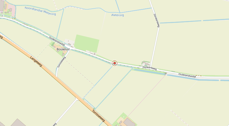 Kaart van de omgeving van de melding