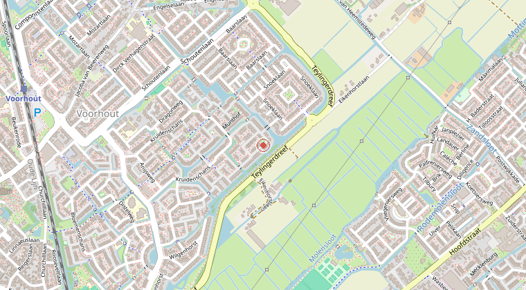 Kaart van de omgeving van de melding