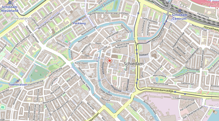 Kaart van de omgeving van de melding