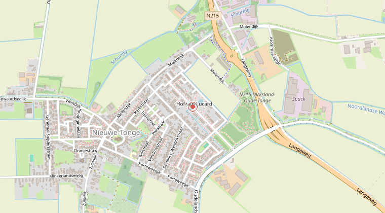 Kaart van de omgeving van de melding