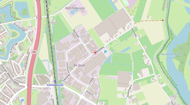 Kaart van de omgeving van de melding