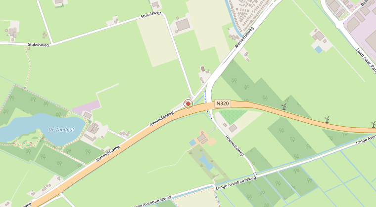 Kaart van de omgeving van de melding
