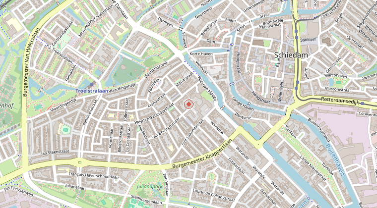 Kaart van de omgeving van de melding