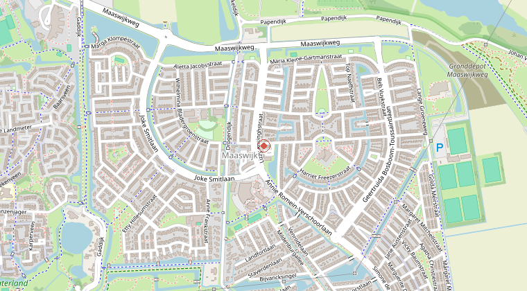 Kaart van de omgeving van de melding