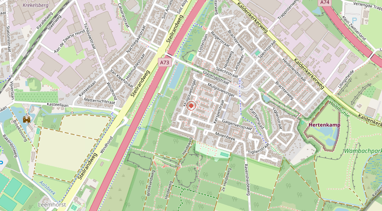 Kaart van de omgeving van de melding