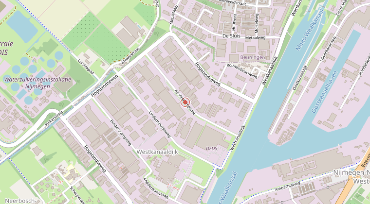 Kaart van de omgeving van de melding
