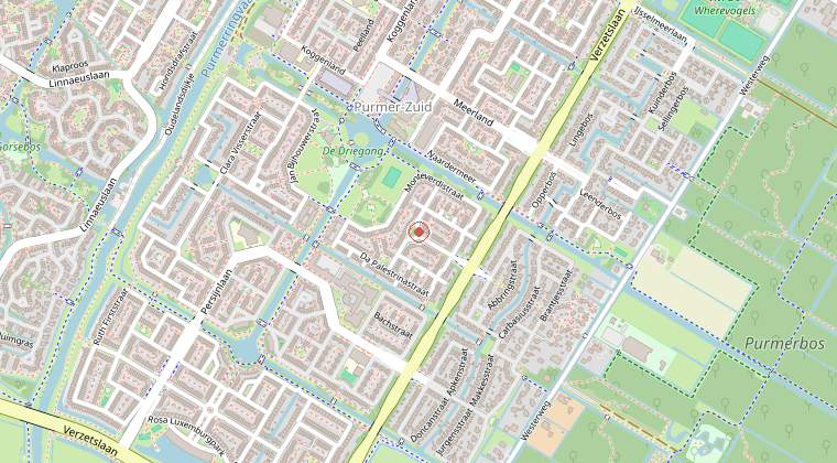 Kaart van de omgeving van de melding