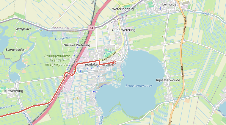 Kaart van de omgeving van de melding