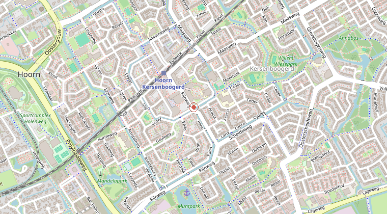 Kaart van de omgeving van de melding