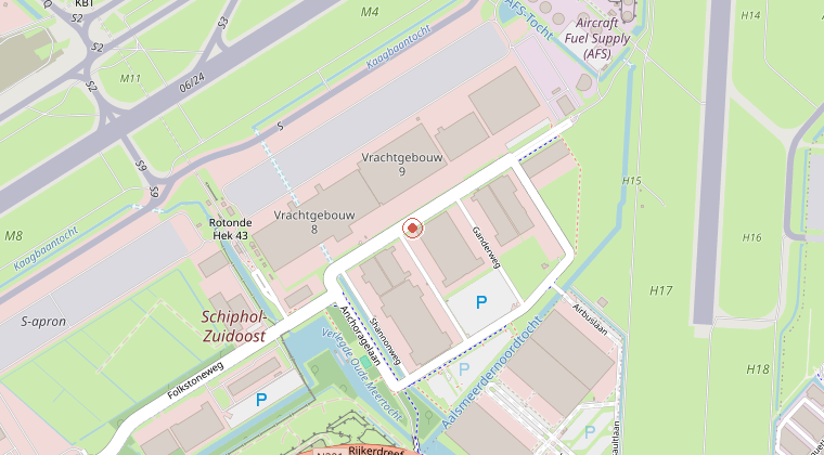 Kaart van de omgeving van de melding