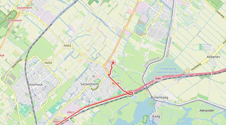 Kaart van de omgeving van de melding