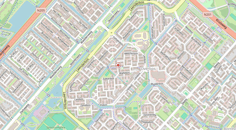 Kaart van de omgeving van de melding