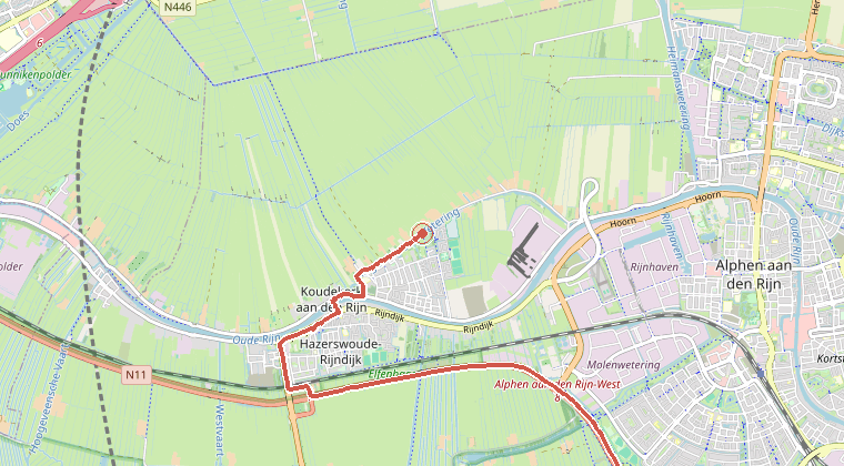 Kaart van de omgeving van de melding