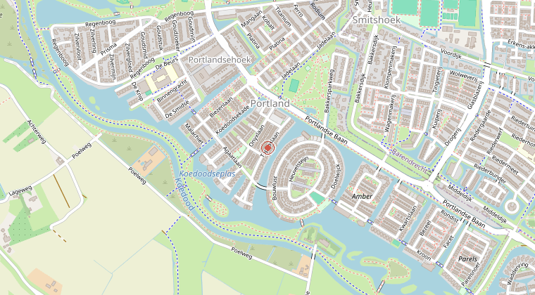 Kaart van de omgeving van de melding