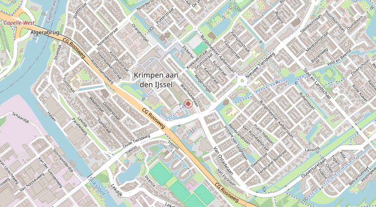 Kaart van de omgeving van de melding