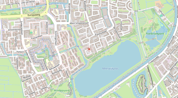Kaart van de omgeving van de melding