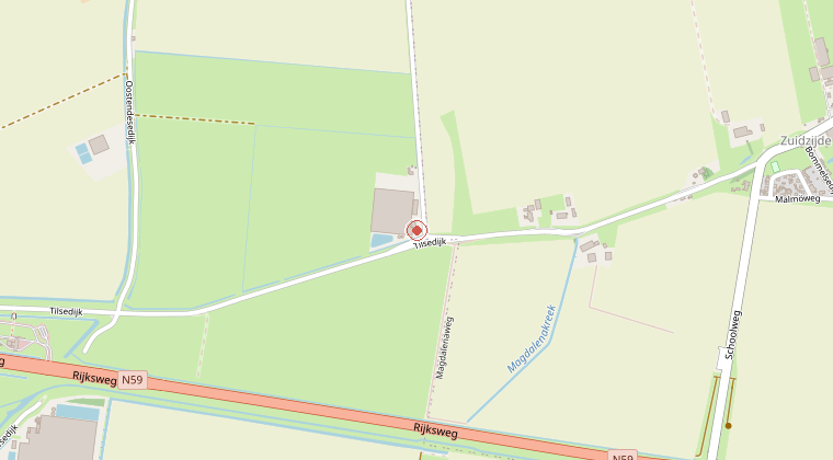 Kaart van de omgeving van de melding