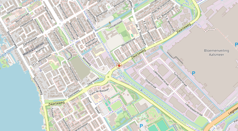 Kaart van de omgeving van de melding