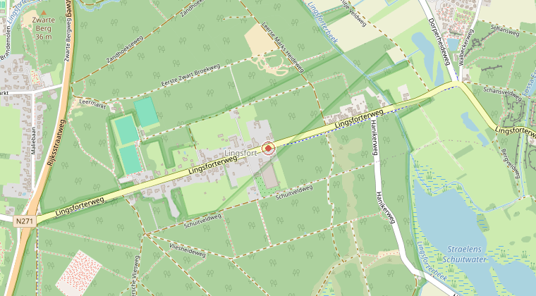 Kaart van de omgeving van de melding