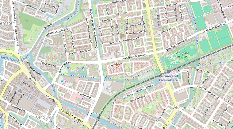 Kaart van de omgeving van de melding