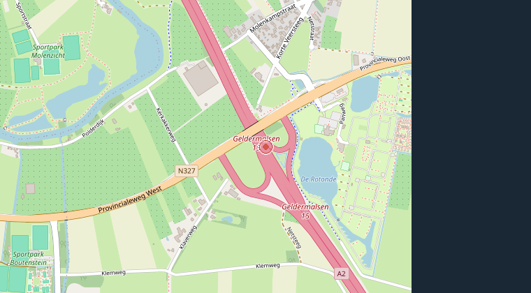 Kaart van de omgeving van de melding