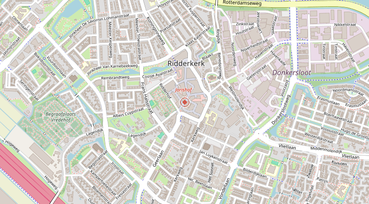 Kaart van de omgeving van de melding