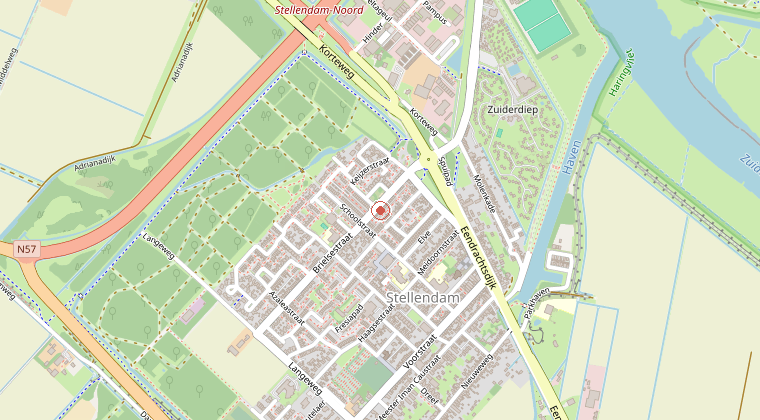 Kaart van de omgeving van de melding