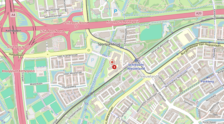 Kaart van de omgeving van de melding