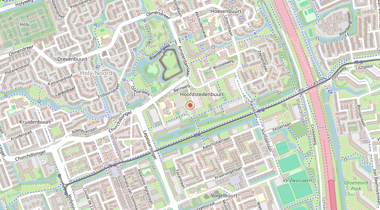 Kaart van de omgeving van de melding