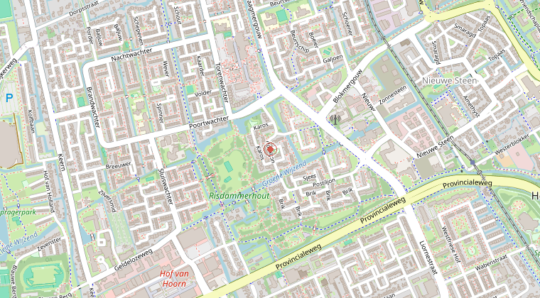 Kaart van de omgeving van de melding