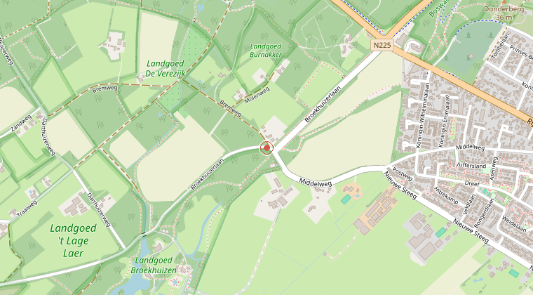 Kaart van de omgeving van de melding